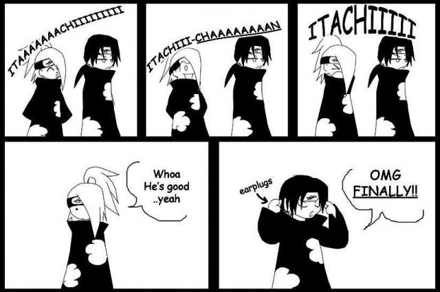 Itachi and Deidara Fighting again